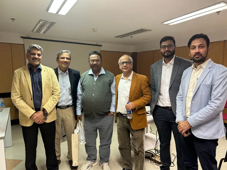 Dr. Mandar Deb with senior orthopaedic colleagues after an academic session