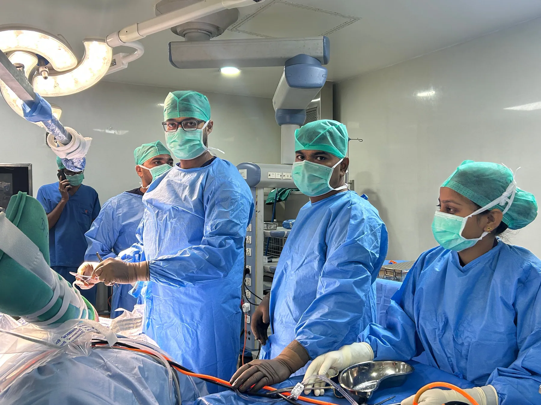 Dr. Mandar Deb in the operating theatre